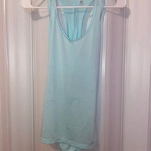 Blue workout tank top